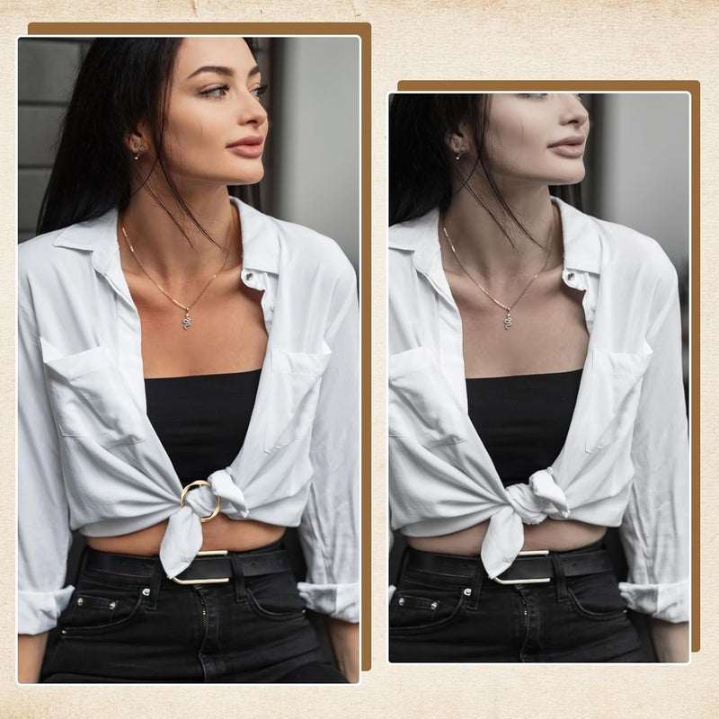 Cutecrop 9 Pcs Crop Band for T-shirts, Adjustable Elastic Tops Tuck Tool with Ties Clips for Shirts Sweaters Women Clothing - Image 4